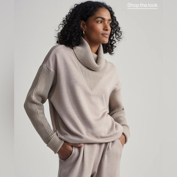 Varley double soft Hannah Cowl turtle neck sweater - Picture 1 of 7